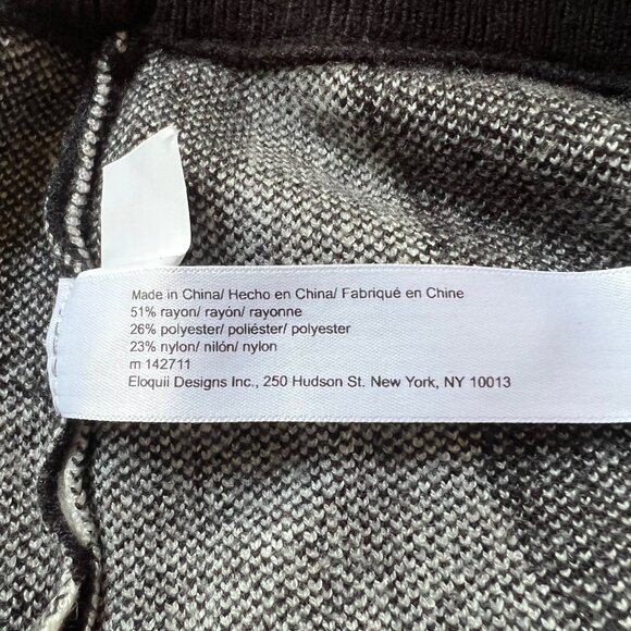 Eloquii Size 22/24 NEW Abstract Black & Gray Knit Intarsia Column Sweater Skirt - Picture 4 of 16